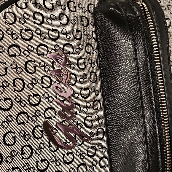 Guess Gray Monogram Backpack with Black Details - Picture 11 of 11